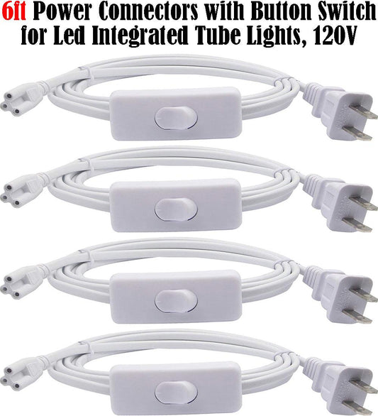 Led Strip Light Connectors, Canada 4 Pack 6ft for T8 Led Strip Light Plugs 120V - Led Light Canada
