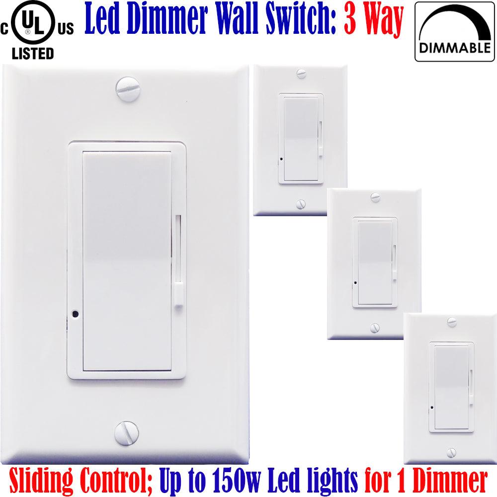 3 Way Dimmer Switches for Led Lights: Canada 4 Pack 3 Way Dimmer Switch 120V - Led Light Canada