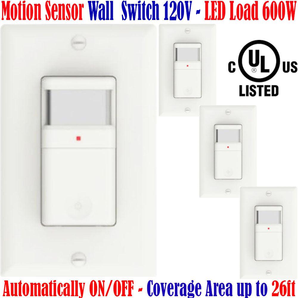 Motion Sensor Light Switch, Canada 4 Pack Occupancy Sensor Switch Indoor 120V - Led Light Canada