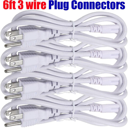 Power Connector Plug, Canada 4 Pack 6ft Power Cord T8 3 Wire Plug Connector - Led Light Canada