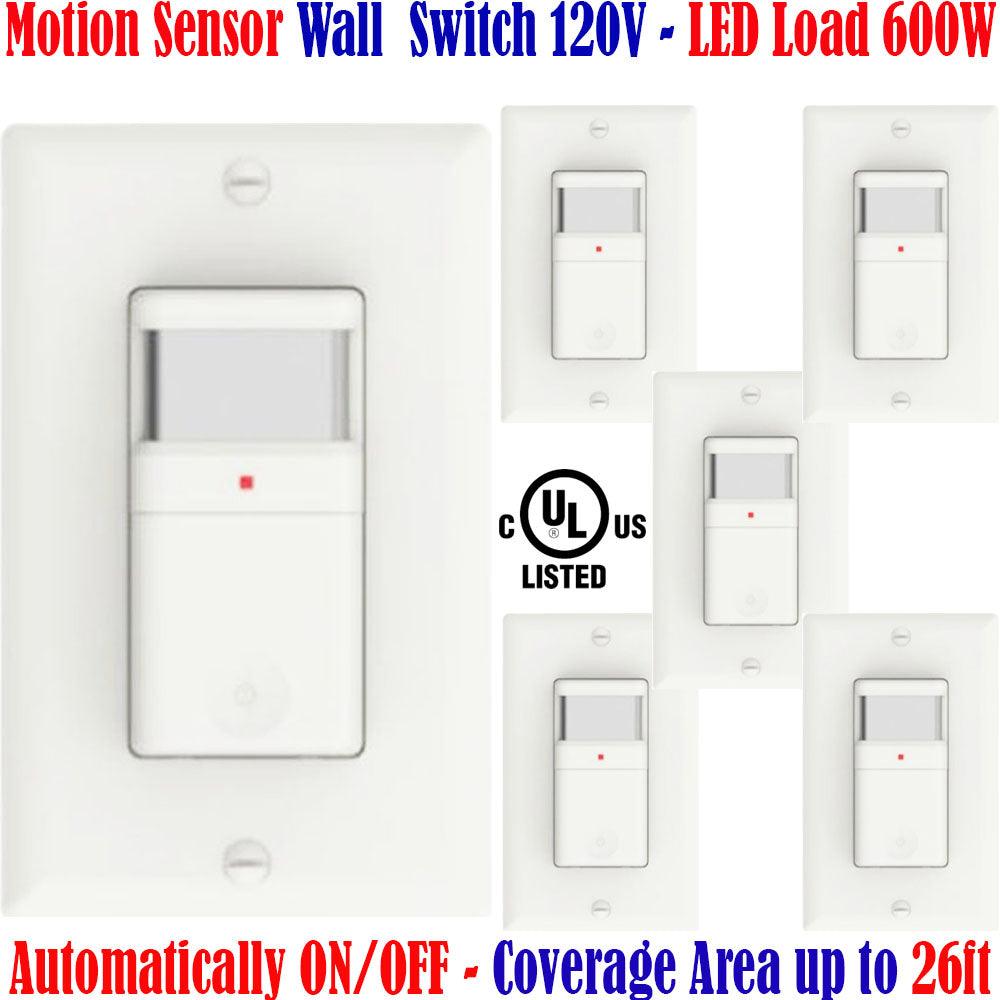 Occupancy Sensor Switch, Canada 6 Pack Motion Sensor Light Switch Indoor 120V - Led Light Canada