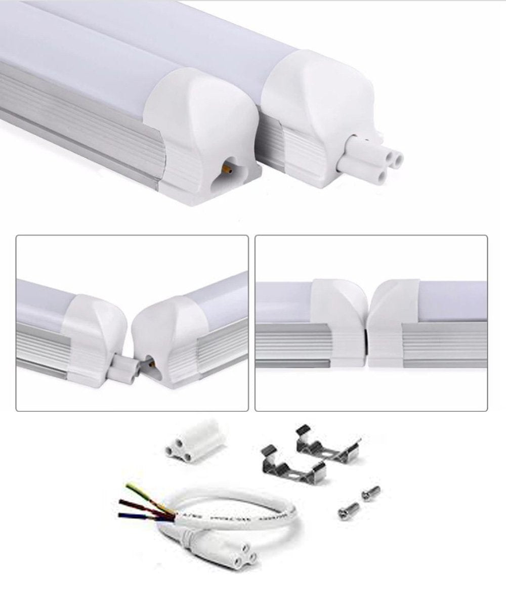 Plug In Led Garage Lights: Canada T8 2pack 4ft 22w Clear 6500k Shop 120V - Led Light Canada