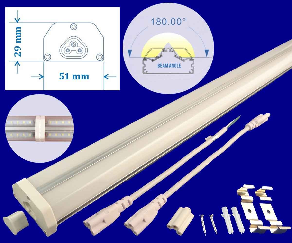 4ft Led Fluorescent Tube Replacement: 6 Pack 40w Clear 5000k Daylight - Led Light Canada