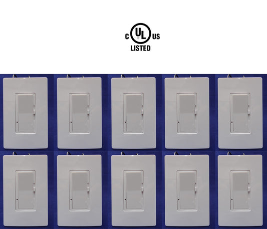 Dimmer LED Switch Light 10 pack: Canada Certified Single Pole 150w 120v - Led Light Canada